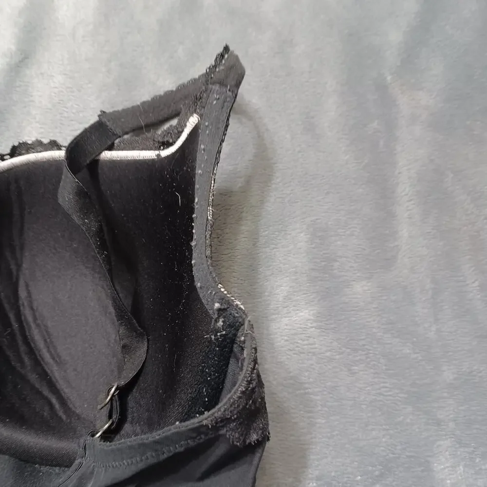 Victoria's Secret 34DDD Lace Black Nude Underwear‎ Bra